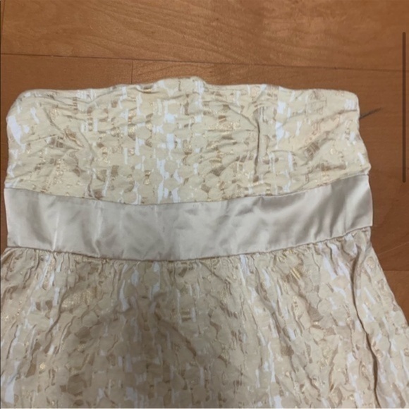 Express Tan and Gold Strapless Tube Top Small - Picture 3 of 8